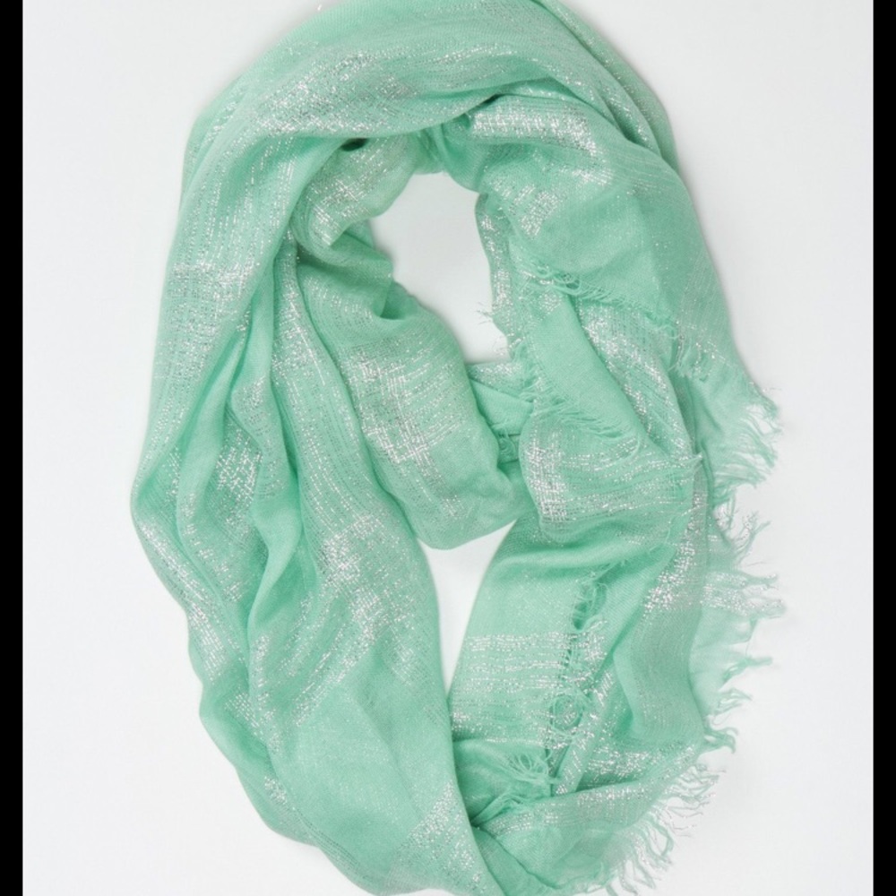 Anthropologie shimmer dusted loop scarf
